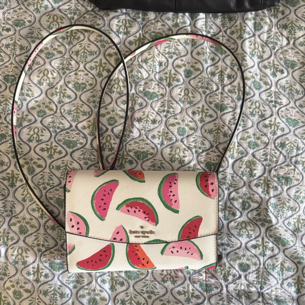 Coach Cream and Pink Watermelon Crossbody Bag